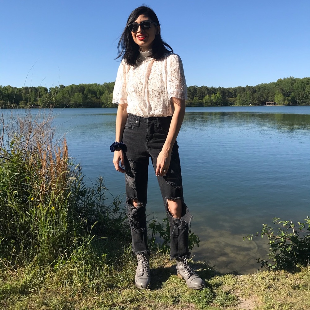 NWT Sandeep Lace Up Combat Boots